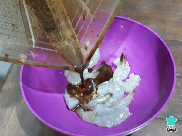 Receta de Camarones en aguachile negro - Paso 4
